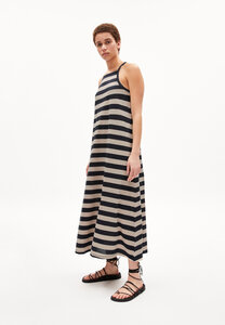 THIDAA BLOCK STRIPES - Damen Jerseykleid Loose Fit aus Bio-Baumwolle - ARMEDANGELS