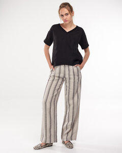 Streifenhose aus französischen Leinen | Linen Stripe Pants - Alma & Lovis