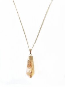 Zitrin Halskette vergoldet - Crystal and Sage