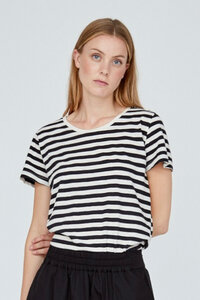 Gestreift T-Shirt - Jada SS O-Neck - aus Biobaumwolle - Basic Apparel