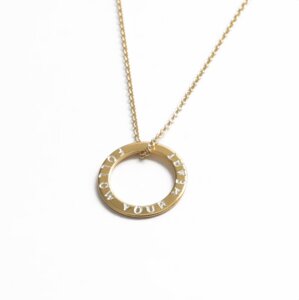 Personalisierte Gravurkette - Ring, 15,5 mm / Silber/ Silber vergoldet - BELLYBIRD Jewellery