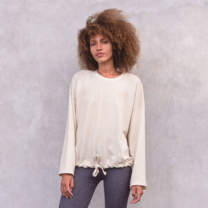 SWEATER CHIARA - Lässiger&softer Wohlfühl-Sweater im leichten Oversize-Schnitt aus 100% Biobaumwolle in Waffle Optik - Jaya