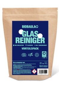 Glas-Reiniger Tab Großpackung 20 Tabs - BIOBAULA GmbH