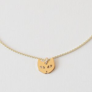 Kinderkette - kleine Katze, Anhänger/ Silber/ Silber vergoldet - BELLYBIRD Jewellery
