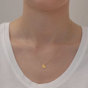 Kinderkette - kleines Herz, Anhänger/ Silber/ Silber vergoldet/ Rosé - BELLYBIRD Jewellery