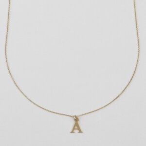 Halskette - kleiner Buchstabe, Anhänger/ Silber/ Silber vergoldet - BELLYBIRD Jewellery