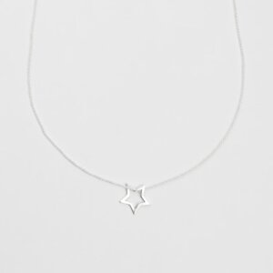 Halskette - kleiner Stern, Sternanhänger, Silber/ Silber vergoldet - BELLYBIRD Jewellery
