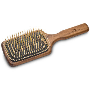 Massagehaarbürste, Paddle-Brush, aus Nussholz für mittellanges bis langes, glattes oder gewelltes Haar - RedWood
