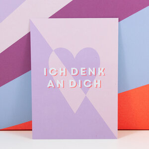 Postkarte "Ich denk an Dich" - Bow & Hummingbird