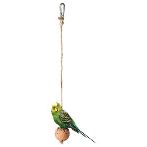 Naturkork-Kugel als Vogel-Schaukel | ⌀ = 4 cm | Vogel-Spielzeug - Kork-Deko