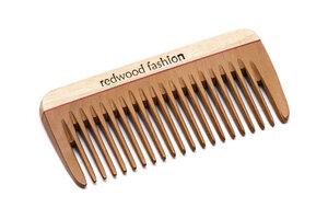 Mini-Taschenkamm aus Holz für mittellanges, glattes oder gewelltes Haar - Redwood Fashion