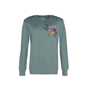 Damen Sweatshirt Pullover aus Bio-Baumwolle "Drachenfliege BT" Grün - FÄDD