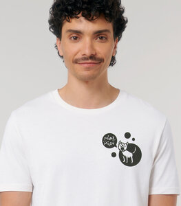 Miau Miau Katze - Herren Shirt - fair gehandelt - Bio - White - päfjes