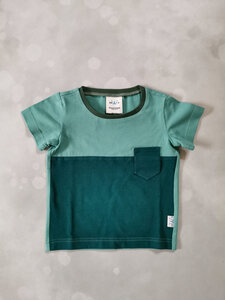 T-shirt für Kinder zweifarbig mit Brusttasche - Westendrebell