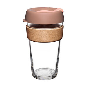 KeepCup L - BREW CORK – Coffee to go Becher aus Glas mit Korkband - 454ml - KeepCup