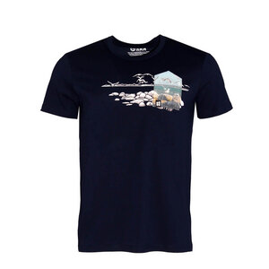 Herren T-Shirt Rundhals aus Bio-Baumwolle "Mole BT" Navy Blau - FÄDD