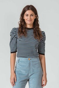 T-Shirt Doronu - Blue And Black Stripes - SKFK