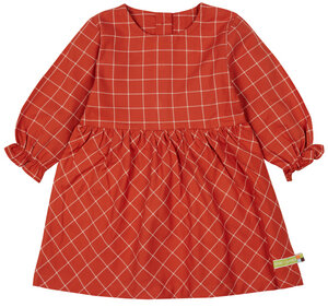 Babys & Kinder Kleid Karo Cinnamon, GOTS-zertifiziert - loud + proud