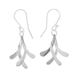 Silber Ohrringe Streifen klein kreuzend Fair-Trade und handmade - pakilia