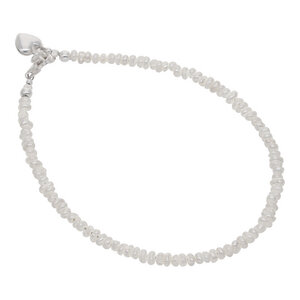 Silber Perlenarmband Perlen mit Herz-anhänger Fair-Trade und handmade - pakilia