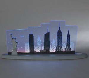 Die Motivleuchte „New York, New York“ 3 D Effect - Weigla® Holzkunst
