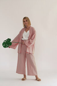 Leinen-Kimono-Set - Kimono und Hose - Linen Kimono Set - 100% Bio-Leinen - gust.
