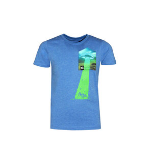 Kinder T-Shirt Rundhals aus Bio-Baumwolle "UFO BT" Blau - FÄDD