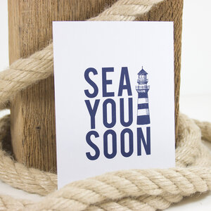 Postkarte Sea you soon - Bow & Hummingbird