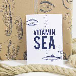 Postkarte Vitamin Sea - Bow & Hummingbird