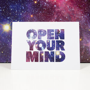 Postkarte "Open your mind" - Bow & Hummingbird