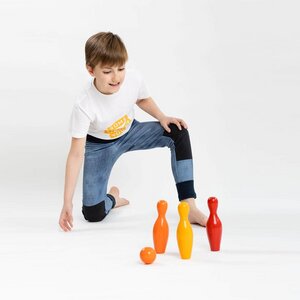Robuste Kinderleggings mit verstärkten Knien - mitwachsend. Jeans Optik - Babbily