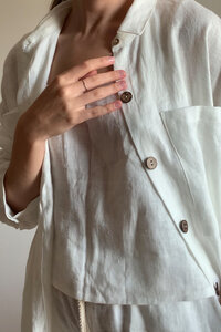 Damen Oversized Hemdbluse aus Leinen - Oversized linen shirt - 100% Bio-Leinen - gust.
