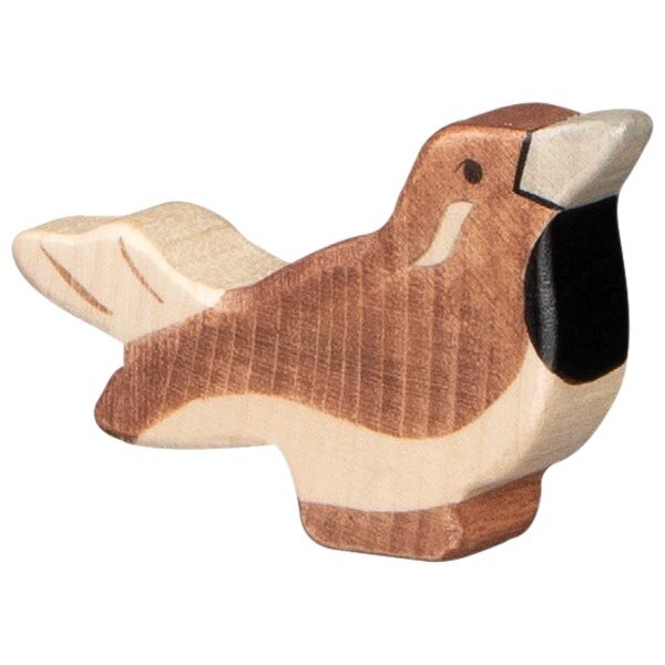 Holztiger Holztiger Holztier Holzfigur Spatz Vogel Avocadostore