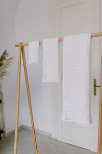 Waffelhandtuch - Handtuch aus Leinen und Bio-Baumwolle – Hand towel - 50x70 cm - gust.