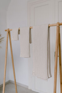 Waffelhandtuch - Handtuch aus Leinen und Bio-Baumwolle – Hand towel - 50x70 cm - gust.