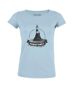 Damen Shirt Amorous "Lighthouse" in light blue - Human Family