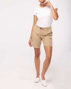 Damen Bermuda-Shorts Straight Fit aus nachhaltigen Lyocellfasern und Leinen - YTWOO