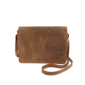 Handtasche aus mattbraunem Vintage-Öko-Leder - Daisy - MoreThanHip