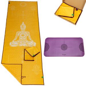 Yoga Travel-Set: 2 Yoga-Handtücher und 1 Yoga-Pad - Divasya