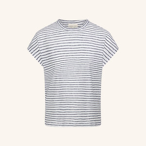 Blau gestreiftes T-Shirt aus 100% Leinen ISA - NORDLICHT