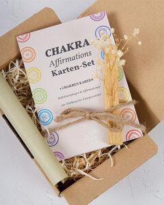 Chakra Affirmations Karten Set (inkl. Palo Santo Stick) - Oh Shanti