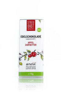 Bio Edelschokolade Apfel-Zartbitter 11 x 70g - Streuobstwerkstatt