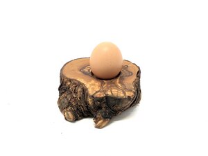 Eierbecher rustikal aus Olivenholz, einzeln oder im Set - Olivenholz erleben