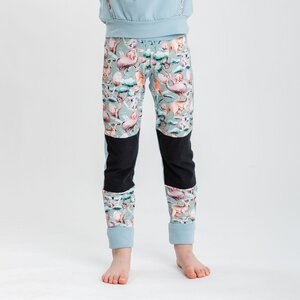 Robuste Kinderleggings mit verstärkten Knien - mitwachsend. Bio-Baumwolle - Babbily