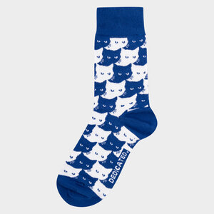 Unisex Socken mit Katzen Motiv Pepita Cats - Sodalite Blue - DEDICATED