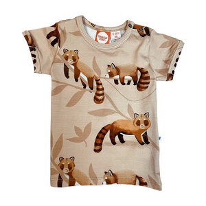 T-shirt für Kinder aus Bio-Baumwolle uni mit dem Panda Print - Curious Stories