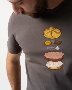 T-Shirt Bavarian Burger - Anthrazit - Bavarian Caps