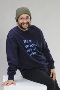 Herren Sweatshirt "Be a voice, not an echo" Bio-Baumwolle Blau - YogiLiebe