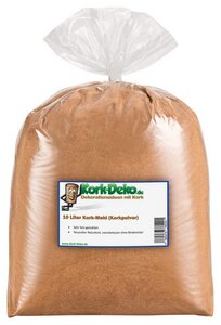 10 Liter Korkmehl / Korkpulver / Korkstaub (Korkgranulat sehr fein) (Cork Dust) - Kork-Deko