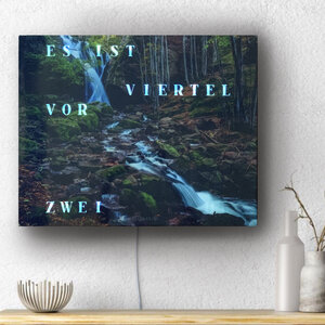 WordClock Jupiter Dark Forest - Wortuhr Deutsch - digitale LED Wanduhr - build-yours